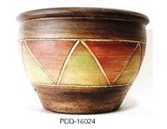 Color Clay Pot (กระถางดินเผาสีคละลาย)