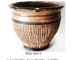 Color Clay Pot (กระถางดินเผาสีคละลาย)