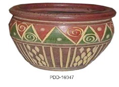 Color Clay Pot (กระถางดินเผาสีคละลาย)