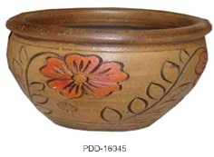 Color Clay Pot (กระถางดินเผาสีคละลาย)