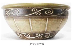 Color Clay Pot (กระถางดินเผาสีคละลาย)