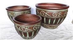 Color Clay Pot (กระถางดินเผาสีคละลาย)