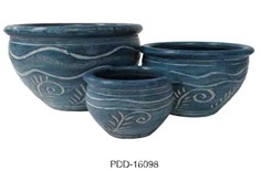 Color Clay Pot (กระถางดินเผาสีคละลาย)