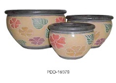 Color Clay Pot (กระถางดินเผาสีคละลาย)