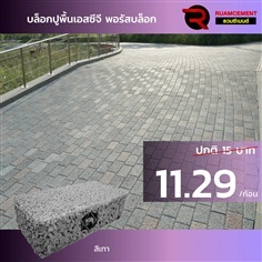 บล็อกปูพื้นเอสซีจี รุ่น พอรัสบล็อก 10x20 สีเทา POROUS BLOCK