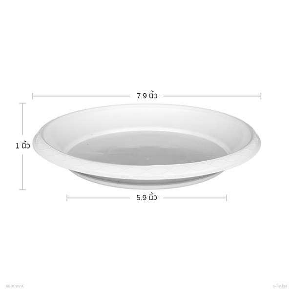 จานรอง เบอร์ 8 สีขาว | รักษ์ กระถางต้นไม้ - ลำลูกกา ปทุมธานี