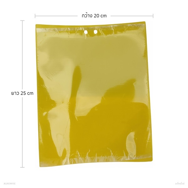 แผ่นกาวดักแมลง 20x25 สีเหลือง | รักษ์ กระถางต้นไม้ - ลำลูกกา ปทุมธานี