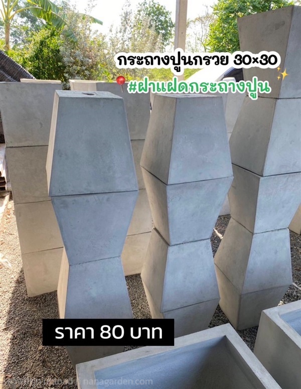 กระถางปูนเปลือย | ฝาแฝด กระถางปูน - องครักษ์ นครนายก