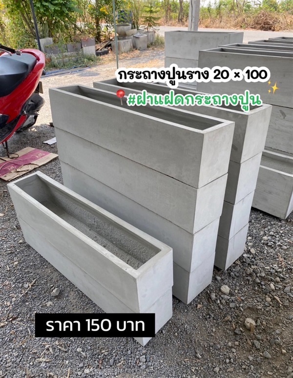 กระถางปูนราง 20 * 100 | ฝาแฝด กระถางปูน - องครักษ์ นครนายก