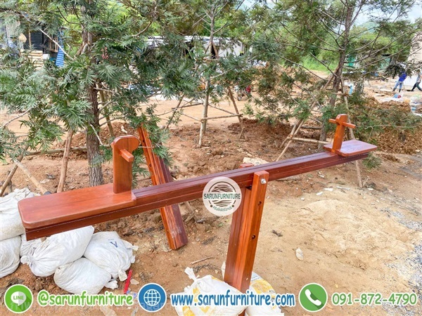 ม้ากระดกไม้ Wood Seesaw ไม้กระดก