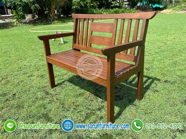 เก้าอี้สนามไม้เต็ง ม้านั่งในสวนกลางแจ้ง | Sarunfurniture - หนองเสือ ปทุมธานี