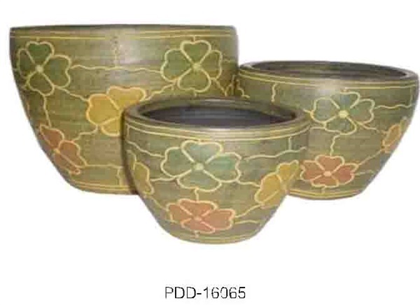 Color Clay Pot (กระถางดินเผาสีคละลาย)