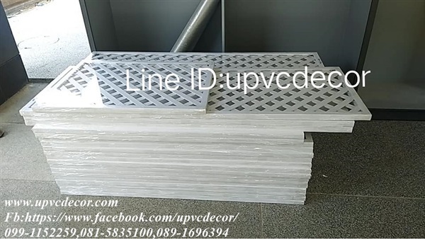 แผงระแนงรั้วupvc รั้วบังตาupvc รั้วไม่ผุ ฉากบังตาupvc ฉาก