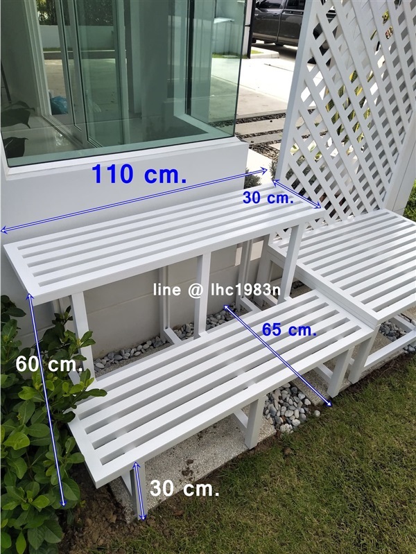 ชั้นวางต้นไม้ ชั้นวางกระถางไม่ผุ ชั้นวางupvc ชั้นวางของ ชั้น | บ้านทำไม้ - พุทธมณฑล นครปฐม